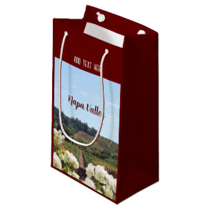 Napa Valley, California vineyards and flowers Small Gift Bag