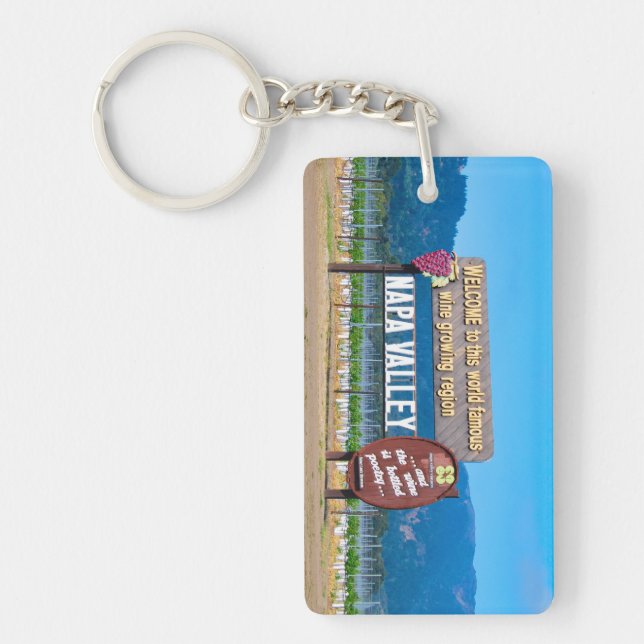 Napa Valley California Wine Country Key Ring (Front)
