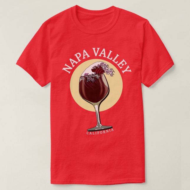 Napa Valley California Wine T-Shirt (Design Front)