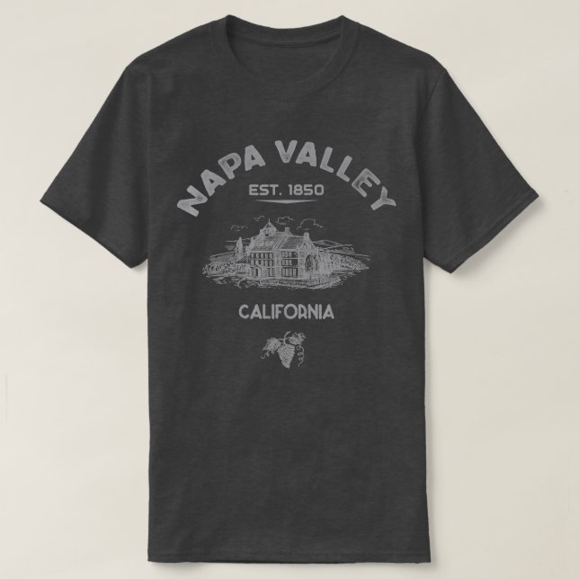 Napa Valley California Winery Souvenir  T-Shirt (Design Front)