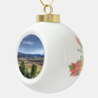 Napa Valley Ceramic Ball Christmas Ornament