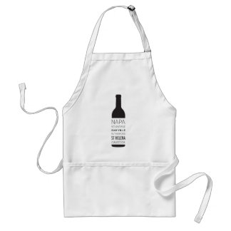 Napa Valley Cities Wine Bottle Standard Apron