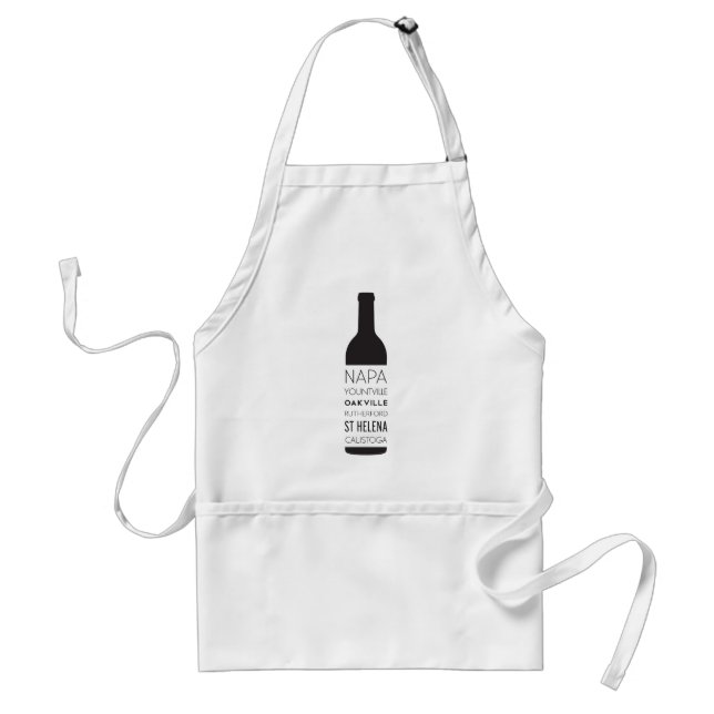 Napa Valley Cities Wine Bottle Standard Apron (Front)