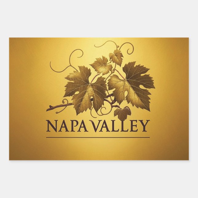 Napa Valley Classic Wrapping Paper Sheet (Front)