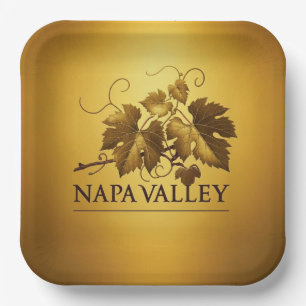 Napa Valley Vineyard Celebration Party Paper Plate