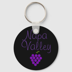 Napa Valley Vineyard Grapes Key Ring