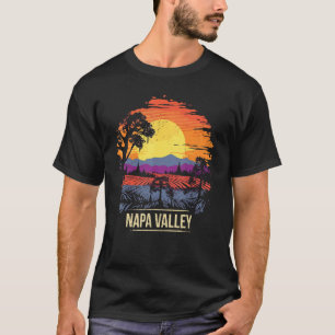 Napa Valley Vineyard Winery Vintage Retro Sunset S T-Shirt