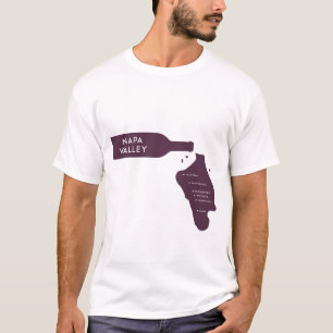 Napa Valley Wine Bottle Spill Logo T-Shirt