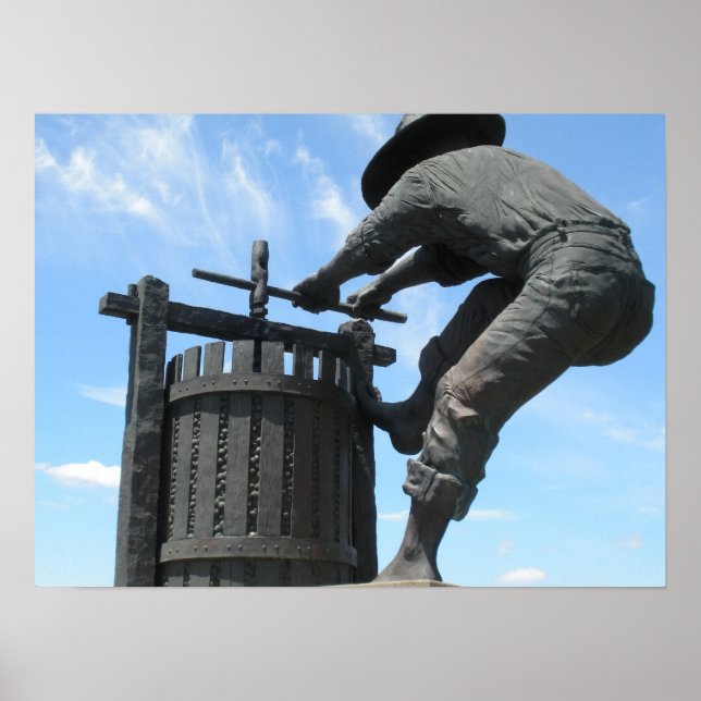 Napa Valley Wine Press/Crusher Monument Poster (Front)