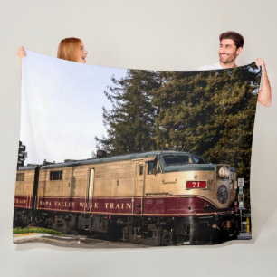 NAPA VALLEY WINE TRAIN FLEECE BLANKET