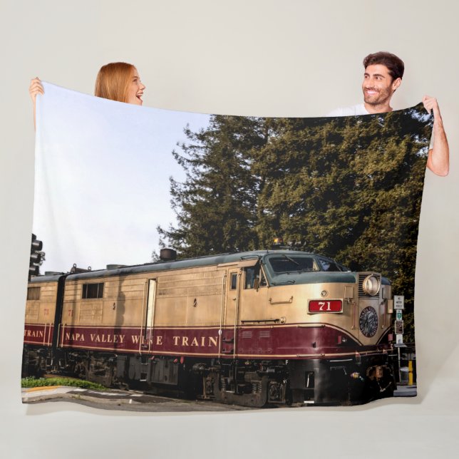 NAPA VALLEY WINE TRAIN FLEECE BLANKET (In Situ)