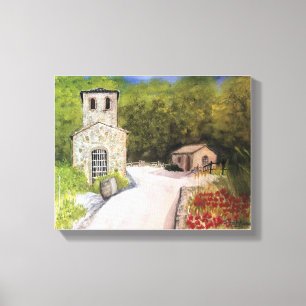 NAPA VALLEY WINERY WATERCOLOR CANVAS PRINT