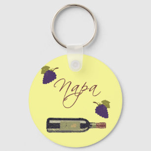 Napa Vintage Wine Bottle Key Ring