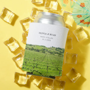 Napa Winery Wedding Favour Custom  Can Cooler