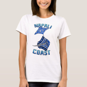 Napali Coast Hawaii Vacation Tribal Stingray T-Shirt