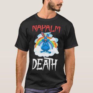 Napalm Death Rainbow Bunny Pink Napalm Death Rabbi T-Shirt