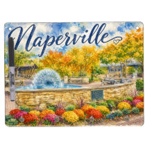 Naperville Illinois Dandelion Fountain Riverwalk