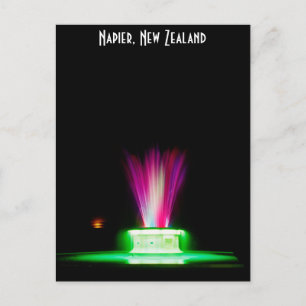 Napier NZ fountain Postcard