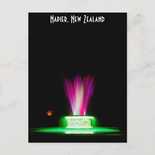 Napier NZ fountain Postcard (Front)