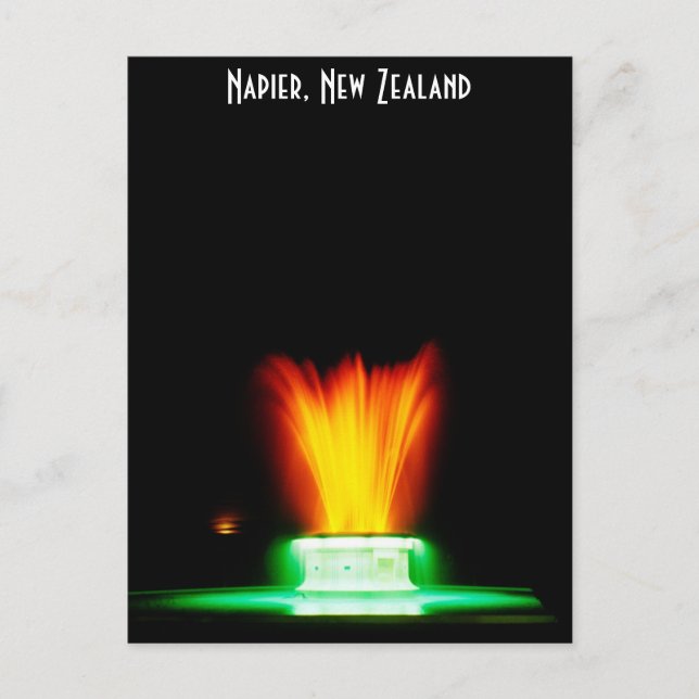 Napier NZ fountain Postcard (Front)