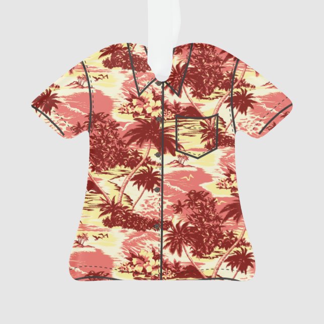 Napili Bay Hawaiian Island Scenic Aloha Shirt Ornament (Front)