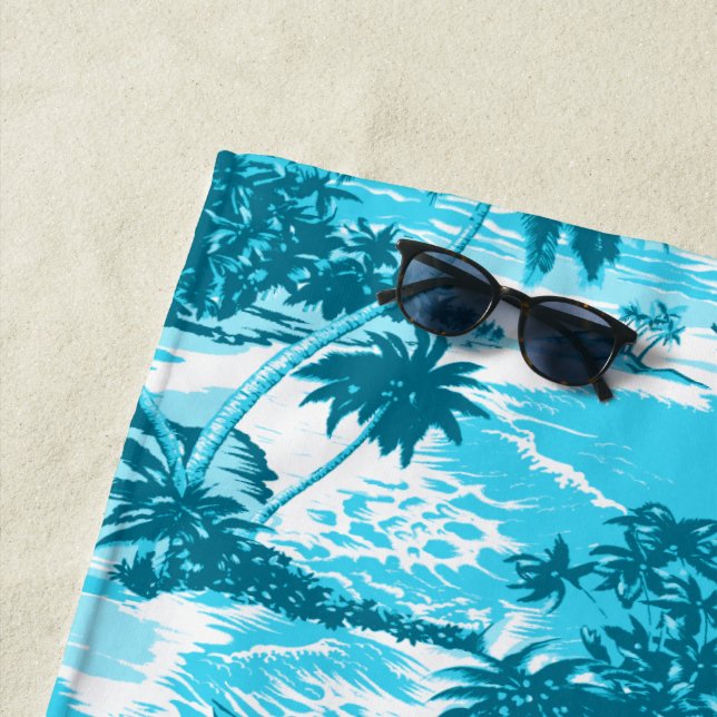 Napili Bay Hawaiian Island Scenic - Turquoise Beach Towel (In Situ)