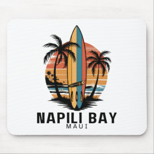 Napili Y Maui Surfing Surfer Mouse Pad