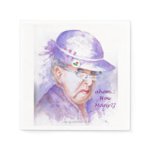 Napkin - Golf - Ahem How Many?