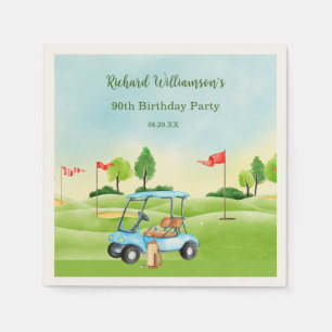 NAPKIN Golf Cart Scenic Custom 90th Birthday