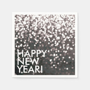 Napkin - Sparkling Happy New Year Black