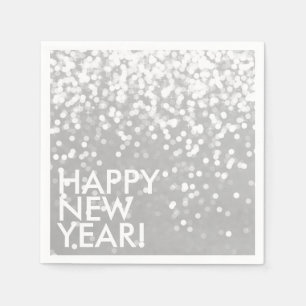 Napkin - Sparkling Happy New Year Silver