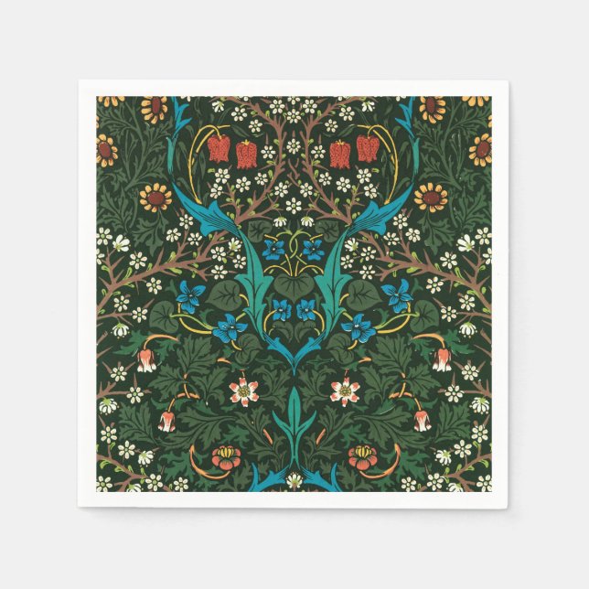 NAPKIN WITH WILLIAM MORRIS "TULIPS" DESIGN (Front)