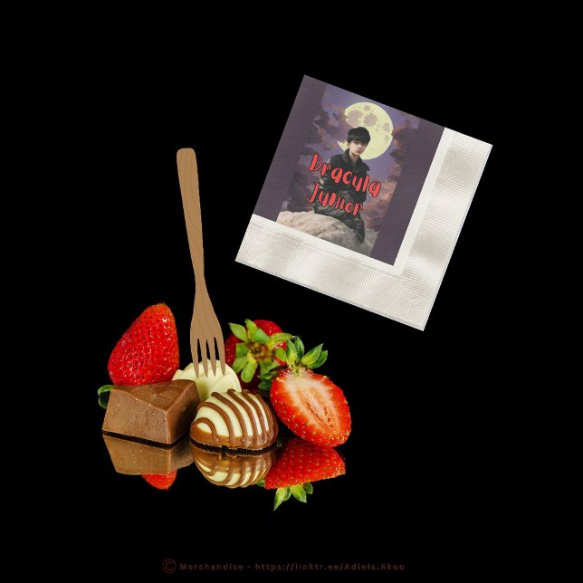 Napkins - Dracula Junior  (DJ Napkins designed by Poet Adiela Akoo. Browse my store 4 gr8t party supplies, favors & decor ideas)