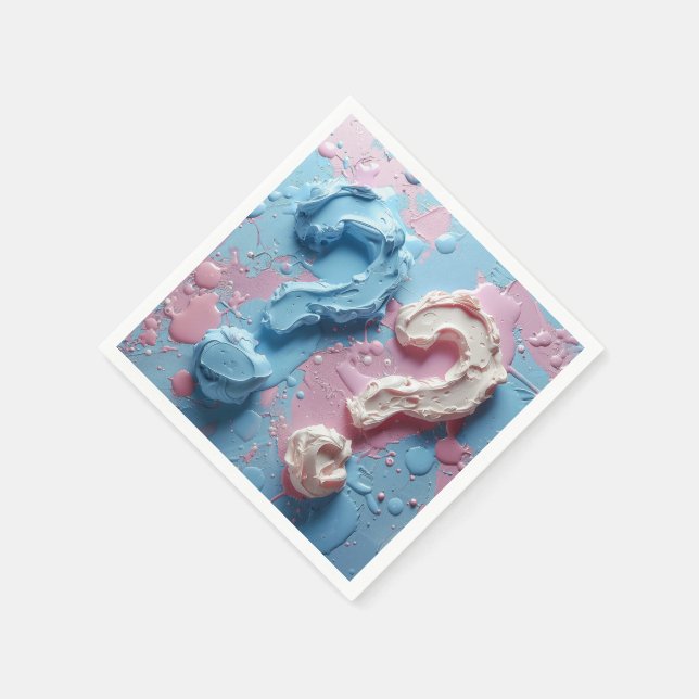 Napkins Gender Reveal Party Boy or Girl (Corner)