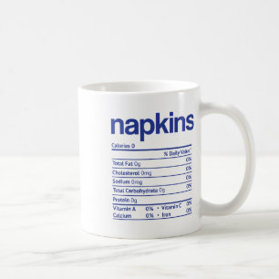 Napkins Nutrition Fact Funny Thanksgiving Christma Coffee Mug