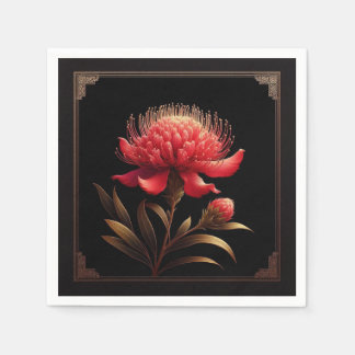 Napkins Serviette Waratah Fauna Flora 