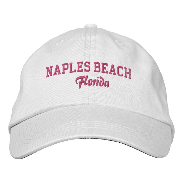 Naples Beach Florida Embroidered Baseball Hat (Front)
