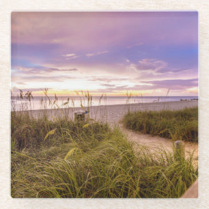 Naples Beach Florida Glass Coaster