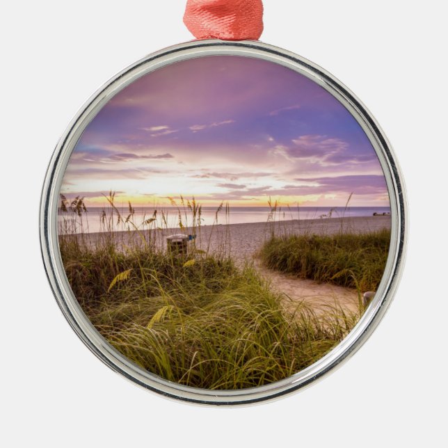 Naples Beach Florida Metal Ornament (Front)