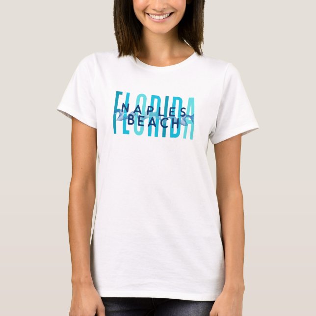 Naples Beach Florida (Ocean Waves) T-Shirt (Front)