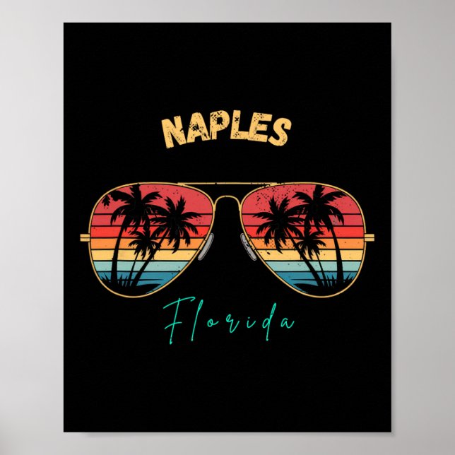 Naples Beach Florida Souvenir Surfboard  Poster (Front)