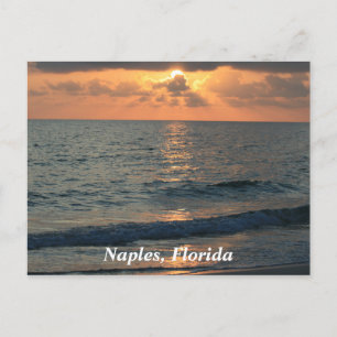 Naples Beach, Florida Sunset Postcard