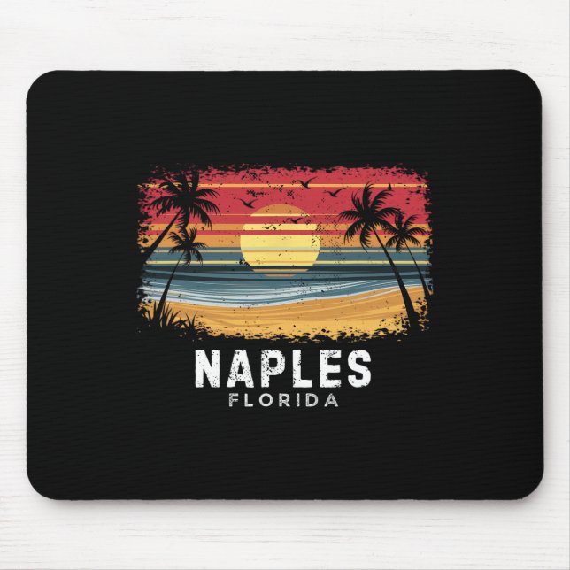Naples Beach Florida Surfboard Beach  Mouse Pad (Front)
