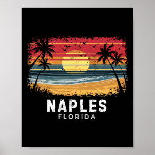 Naples Beach Florida Surfboard Beach Poster