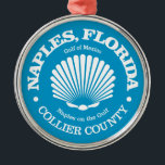 Naples Fl (seashell) Metal Ornament<br><div class="desc">Naples,  Florida.</div>