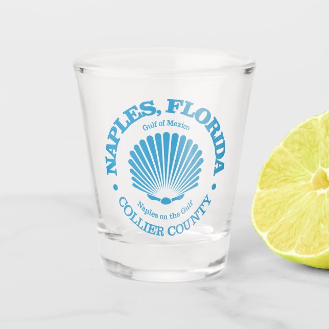 Naples Fl (seashell) Shot Glass (Front)
