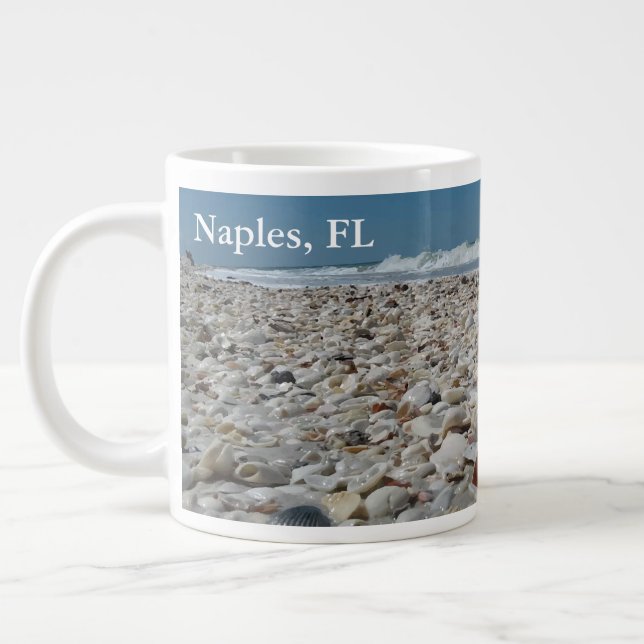 Naples, FL Seashells on the Beach Mug (Left)
