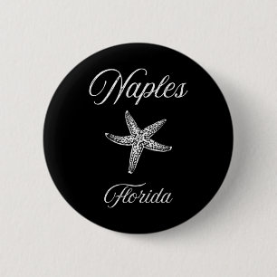 Naples Fl Starfish Design  6 Cm Round Badge