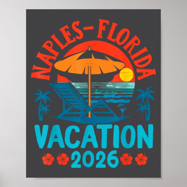 Naples Florida 2026 Family Vacation Beach Summer V Poster (Front)