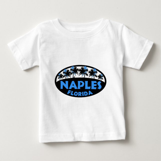 Naples Florida black blue palms Baby T-Shirt (Front)